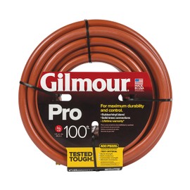 Gilmour Pro Commercial 3/4" x 100' Heavy Duty Water Hose, Durable and Kink Resistant 100 ft Garden Hose