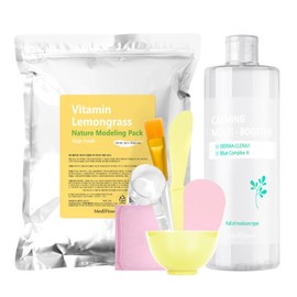 Large Capacity Modeling Pack Starter Pack Vitamin Lemongrass 500g + 6 Pack Tools + Calming Multi Booster 500ml / 대용량 모델링팩 스타터팩 비타민 레몬그라스 500g+팩도구 6종+카밍 멀티 부스터 500ml