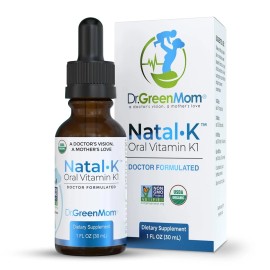 Dr. Green Mom Natal K Oral Vitamin K1 Drops for Newborns | Organic Phytonadio...