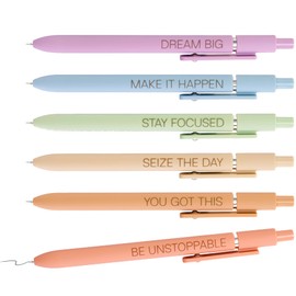 Achievers Inspirational Pen Set for Women - Motivational Quotes Office Gift for Her, Congratulations on Promotion, New Job Gifts Lady Boss Business Pens, Adult Graduation Gifts Stylish Sets (Pastel)