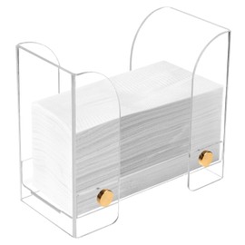 QWORK® Acrylic Paper Towel Holder, Paper Towel Dispenser Transparent Paper Towel Dispenser for Kitchen, Restaurant, Bathroom