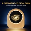 LED Galaxy Crystal Ball with Wooden Base for Home Decor