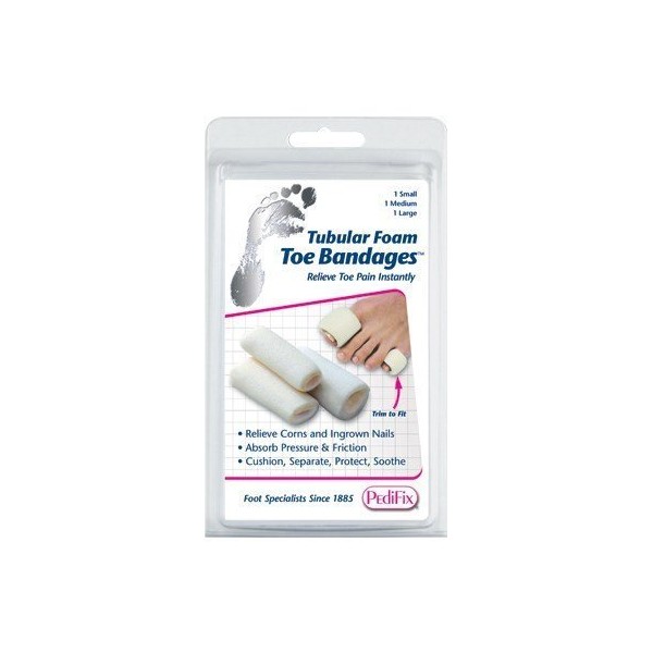 Tubular-Foam Toe Bandage Pk/3 Small