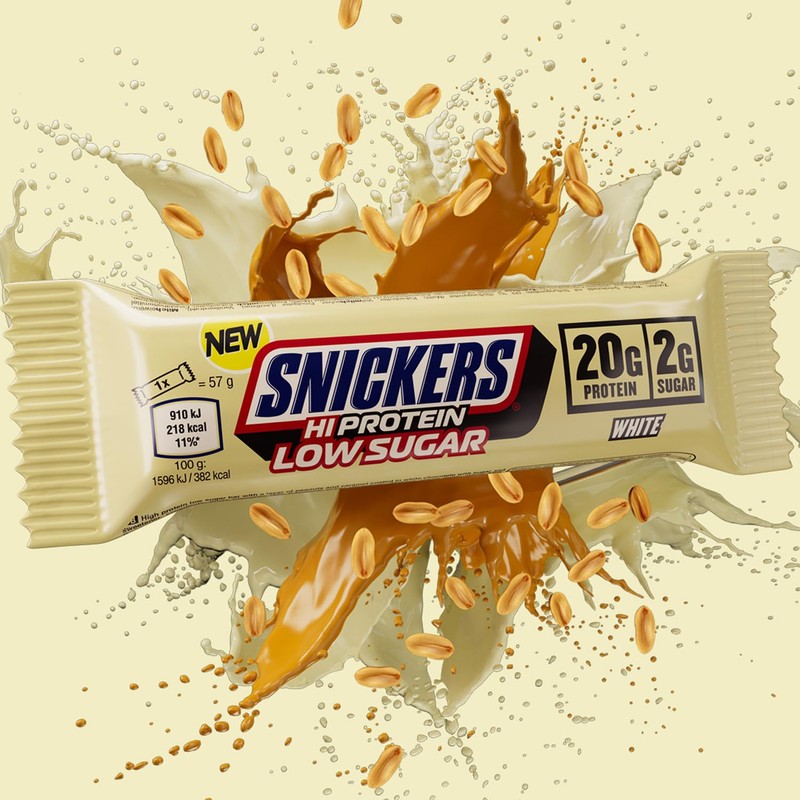 Snickers Snickers Bars - Low Sugar High Protein Bars- White