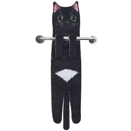 Cat Funny Hand Towels for Bathroom Kitchen - Cute Decorative Cat Decor Hanging Washcloths Face Towels Super Absorbent Soft - Mothers Day Easter House Warming Birthday Gifts for Women Cat Lovers