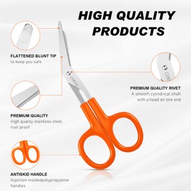 48 Pcs Gauze Scissors for Nurses Scissors Bulk Nursing Scissors Medical Small Bandage Scissors Heavy Duty Safety Scissors Mini Gifts Student Scissors for General Use, 4.8 Inches, 5 Colors