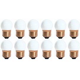 25 Pack 7.5 Watt S11 Medium Base 130 Volt 2500 Hour Ceramic White Sign or Indicator Lightbulb