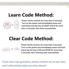 WDZP New Universal Remote Control Replacement for Hunter/Harbor Breeze/Westinghouse/Honeywell/QlACHlP Wireless Ceiling Fan lamp