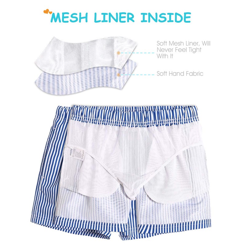 MaaMgic Small Boy’s Swimming Shorts, Quick Drying Board Shorts with
