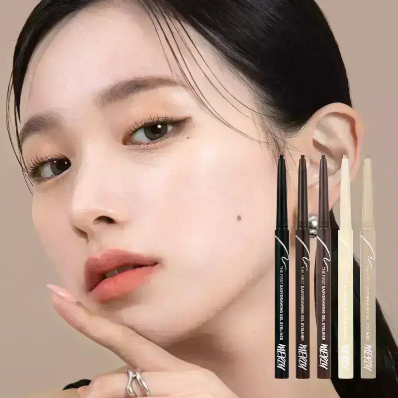 Mujii [2SET][머지] 더 퍼스트 이지드로잉 젤 아이라이너 [EG3.마룬{MZ00096}] [2SET][Merzy] The