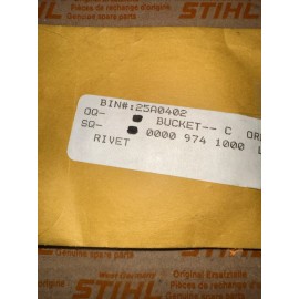 GENUINE STIHL CHAINSAW MODEL NAME TAG BADGE RIVET 3X6 (QTY 2) 0000-974-1000 -B65