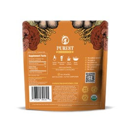 Purest Mushrooms Chaga Mushroom Extract Powder - Organic Chaga Mushroom Extract for Digestion, Natural Energy, and Immune Support - Natural Supplement for Overall Wellness 60g