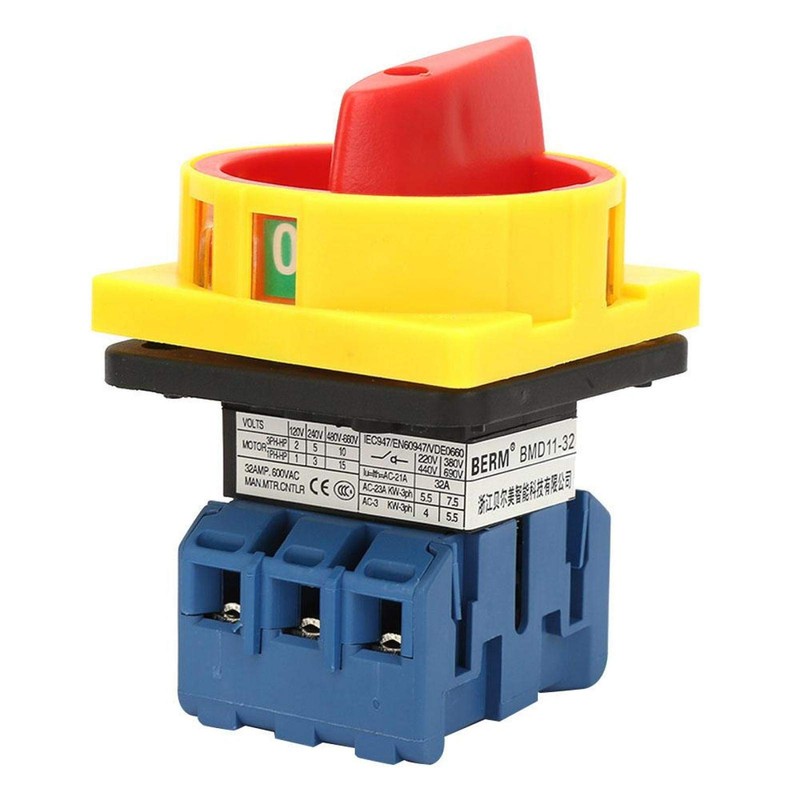 Switch Disconnector, 3-Pin 2-Position Cam On/Off Circuit Breaker 25A/32A (32A)