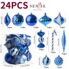 Christmas Ball Ornaments Shatterproof Plastic Tree Ornaments 24 PCS Shaped