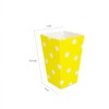 Popcorn Boxes Yellow Cardboard 3 Designs - Chevron/Striped/Polka Dot Popcorn
