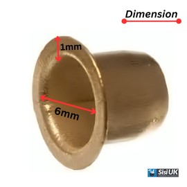 Banjo Shelf Supports 6mm Electro Brass Banjo Loop Shelf Support Studs/Sockets 24 Pack