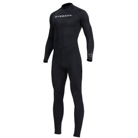Men's Dive Skin Full Body Dive Skin Wetsuit Surfing Suit Long Sleeve Surfing Suit Snorkeling Kayaking Water Aerobics Diving Suit Quick Dry Breathable Stretchy One Piece Sunsuit M