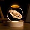 COQIRAUSEN Saturn Crystal Ball, 2.4 inch Decorative Quartz Glass Ball