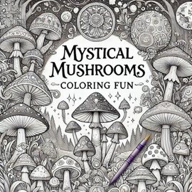 Mystical Mushrooms: Mushroom Art Coloring Book for Inner Peace and Joy