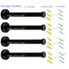 NELXULAS Classic Black Stainless Steel Heavy Duty Wall Mount Hooks,