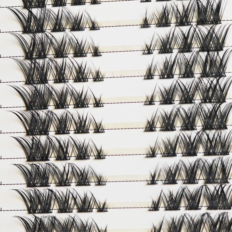 Fox Eye Artificial Eyelashes Natural Wispy Individual Lashes, 3D-C-6~13 mm