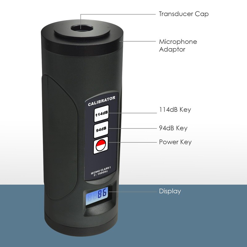JuviPerpric Sound Level Calibrator, Sound Decibel Calibrator, Digital Sound Meter
