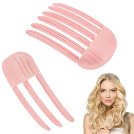 Teegxddy Volume Clip, Voluminous Hair Clips for Fluffy Bangs - Volume Clip for Hair Line - Hair Volume Clips - Fluffy Hair Clips, Pink, 2 Pieces