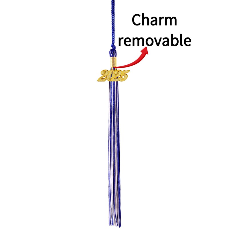 GRADFTY 2025 Tassel Graduation, Blue and White Tassel 2025