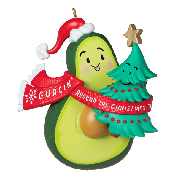 Hallmark Keepsake Christmas Ornament 2023, Guacin' Around The Christmas Tree Ornament with Sound, Food Gifts