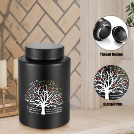 SOITIS Up to 140 lbs Medium Urns for Adult Human Ashes Decorative Urn for Woman Man Stainless Steel Keepsake Urns Cremation Keepsake for Ashes Big Urn for Human Ashes Life Tree