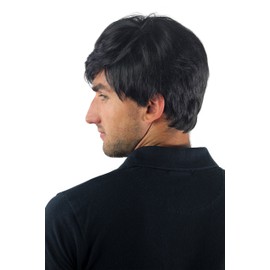 Men's WIG (for Men or Unisex) synthetic short black youthful young look GFW994-1B Man