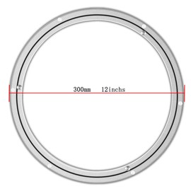 TSGANGY Lazy Susan Rodamientos Giratorios Rodamientos Giratorios Placa Giratoria Hardware Aluminio Metal para Mesa De Comedor Y Banco De Trabajo (12 Pulgadas) 12 Pulgadas Plata