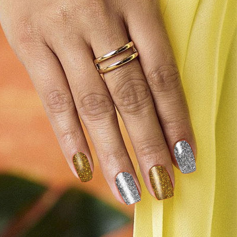 Multi-Color Nail Glitter Set,18 Shimmering Glitter Colors Micro Mini Glass