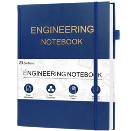 Engineering Notebook, Professional Engineering Paper Notebooks for Work 8.5" X 11", Student Lab Notebook with Grid Paper, Composition Graph Notebook for Engineer, Blue