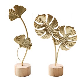 DHER Decorative Stand Flower Decorative Metal Blossom Pack of 2 Iron Flower Ornament, Creative Home Crafts Metal Flower Decorations, Craft Supplies Decorative Dining Table Decorations Spring
