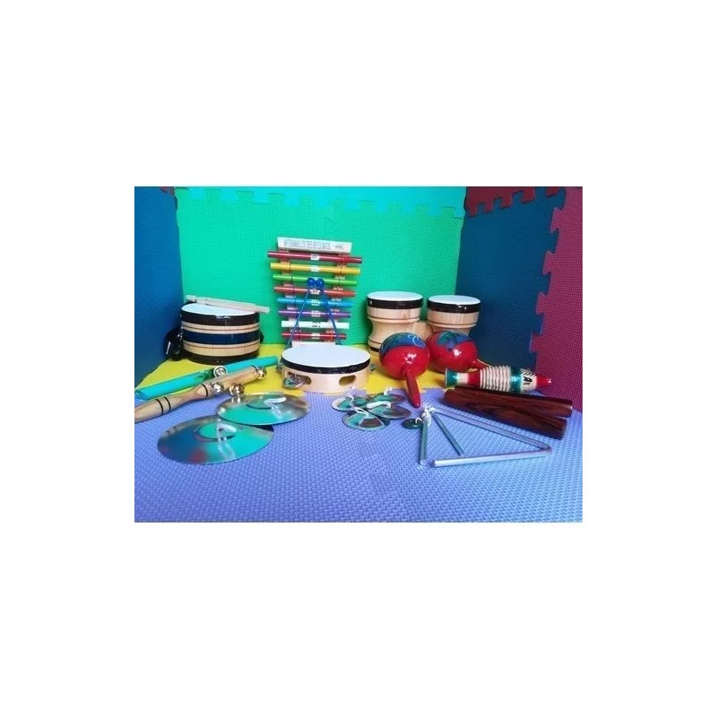 CASTILLO DIDÁCTICO Kit Con 14 Instrumentos Musical De Percusión Con