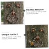 BESPORTBLE 1Pc Tree Face Decor with Glowing Eyes Resin Old