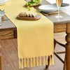 Artoid Mode Yellow Boho Rural Rustic Farmhouse Tassel Table Runner,