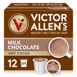 Victor Allen's Coffee Milk Chocolate Cocoa, 12 Count, Single Serve Cups for Keurig K-Cup Brewers