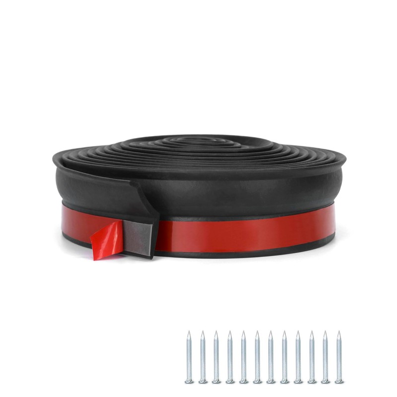 QWORK 20 Ft Rubber Universal Garage Door Bottom Seal -