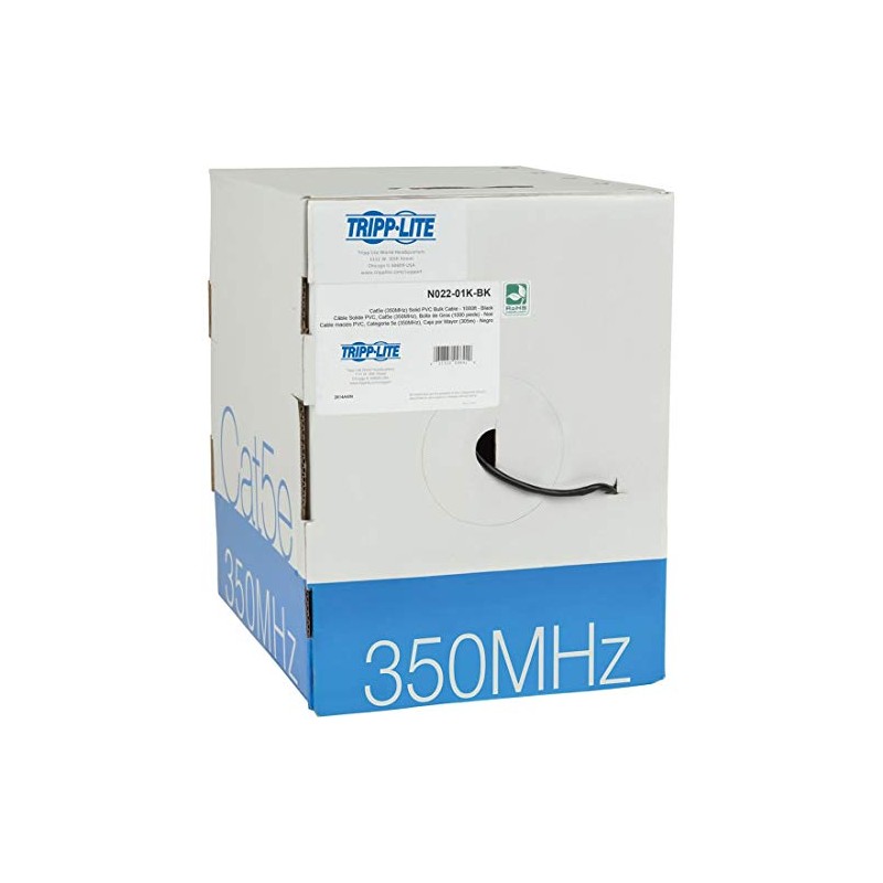 TRIPP LITE Cat5/5e Bulk Solid-Core Cable, CMR-Rated PVC, 350 MHz,