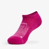 Silver No Shoe Liner Socks, Pink, Large