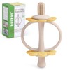 haakaa Silicone Twin Flower Teether,Nipple-Shaped End for Gum Massage,360° Baby