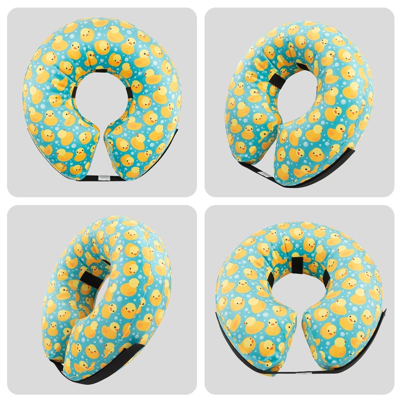 CuteBone GWB04L-DE Inflatable Dog Cone with Removable Soft Fleece Covers