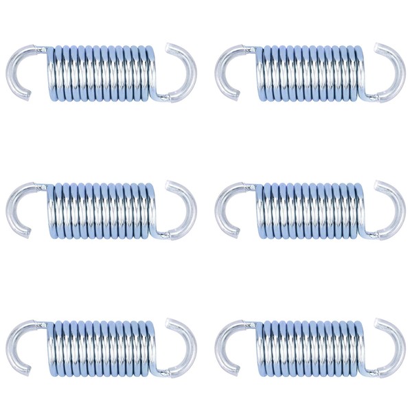 JIALIA GUPO 2-1/4inch(6Pcs) Protective Coated Replacement Furniture Tension Springs for Recliner Sofa Bed, Metallic, (TH-2-!/4(2.5))