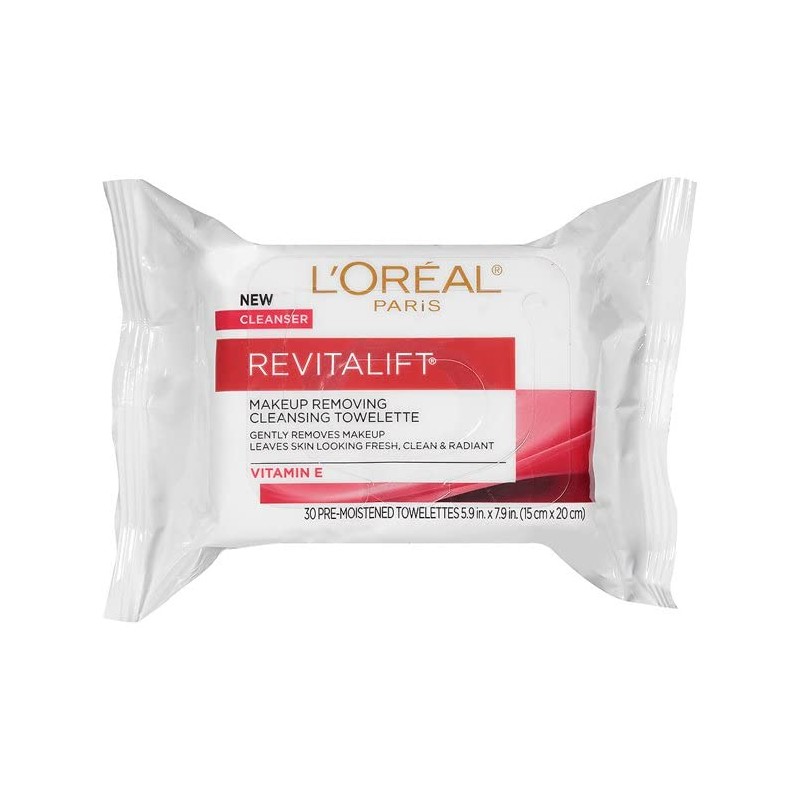 L’Oreal Paris Revitalift Wet Cleansing Towelettes 30 Count (3 Pack)