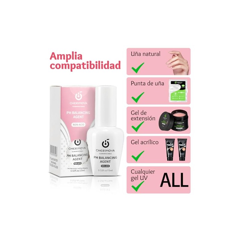 CHERIMOYA Deshidratador de Uñas sin Ácidos 15ml,PH Balancing Agent |
