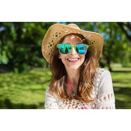 FSMILING Rectangular Vintage Party Glasses Festival School Party Goody Bag Girls Birthday Party Beach Pool Party