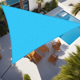 ZAIXIA 12' x 12' x 12' Waterproof Sun Shade Sail Triangle Canopy,UV Resistant for for Patio, Garden, Outdoor, Backyard,Outdoor Activities