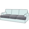 GAMUKAI 3PC Stretch T Cushion Sofa Slipcovers Individually Sofa Cushion